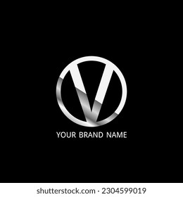 initial letter logo with swoosh design vector template.