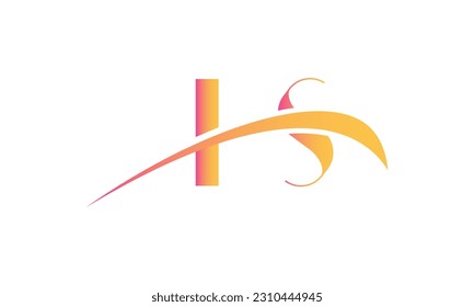 Initial-IS-Logo mit Swoosh Design Grafik-Vektorvorlage für Unternehmens- und Unternehmensidentität.