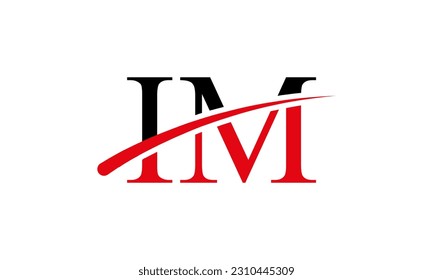 Initial IN letter Logo With Swoosh Design Graphic Vector Template for Business and Company Identity.