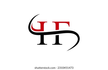 Logotipo inicial de la carta IF con plantilla de vectores gráficos de diseño Swoosh para identidad de empresa y empresa.