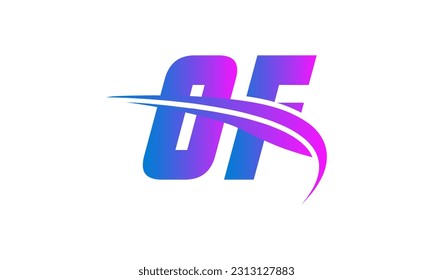 Logotipo inicial de carta con plantilla de vectores gráficos de diseño Swoosh para identidad de empresa y empresa.