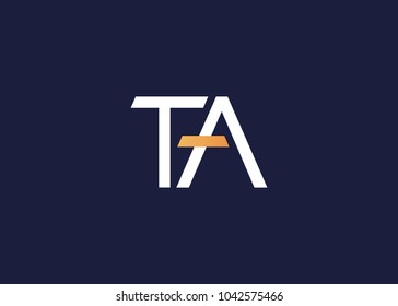 initial letter logo ta, at, logo template