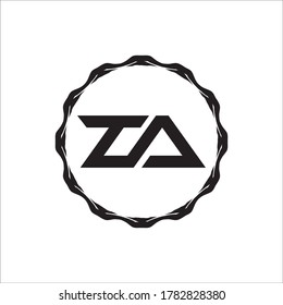 Initial letter at logo or ta logo design template