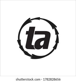 Initial letter at logo or ta logo design templates