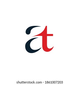 initial letter logo AT or TA, logo template designs