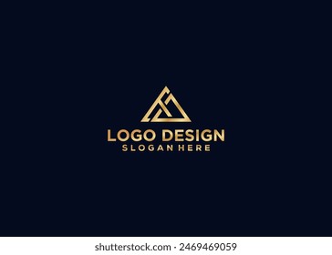 Initial letter AT logo, TA logo vector design template