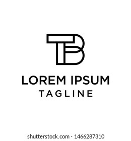 initial letter logo TB, BT logo template