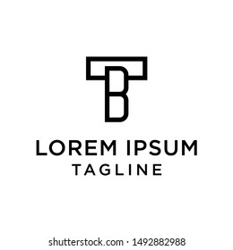 initial letter logo TB, BT, logo template