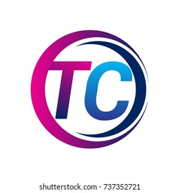 Initial Letter Logo Tc Company Name Stock Vector (Royalty Free ...