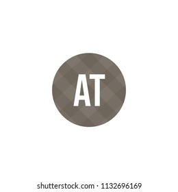 Initial Letter AT Logo Tempalte Design