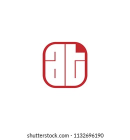 Initial Letter AT Logo Tempalte Design