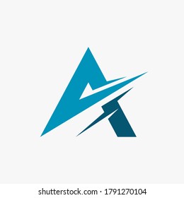 initial letter A logo template