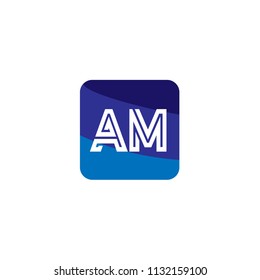 Initial Letter AM Logo Template Design