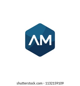 Initial Letter AM Logo Template Design