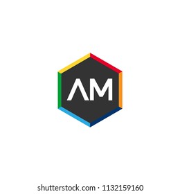 Initial Letter AM Logo Template Design