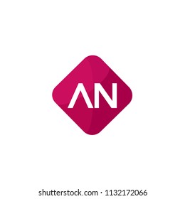 Initial Letter AN Logo Template Design