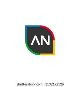 Initial Letter AN Logo Template Design