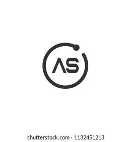 Initial Letter AS Logo Template Design