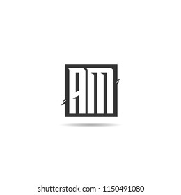 Initial Letter AM Logo Template Design