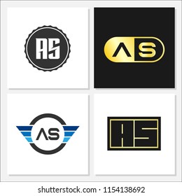 Initial Letter AS Logo Template Design