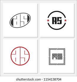 Initial Letter AS Logo Template Design