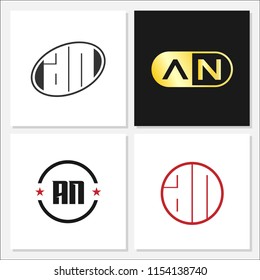 Initial Letter AN Logo Template Design