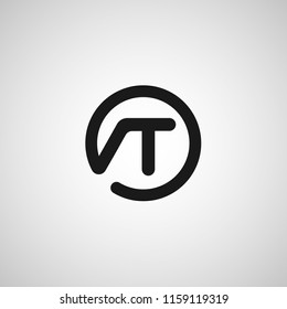 Initial Letter AT Logo Template Design