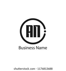 Initial Letter AN Logo Template Design