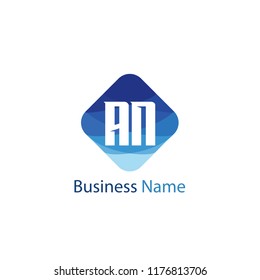 Initial Letter AN Logo Template Design