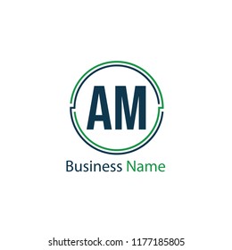 Initial Letter AM Logo Template Design