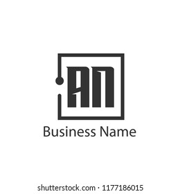 Initial Letter AN Logo Template Design