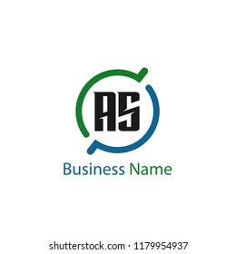 Initial Letter AS Logo Template Design