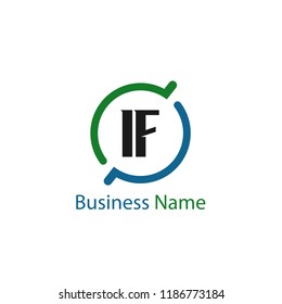 Initial Letter IF Logo Template Design