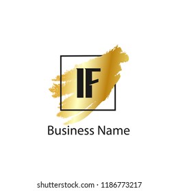 Initial Letter IF Logo Template Design