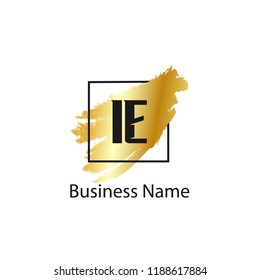 Initial Letter IE Logo Template Design