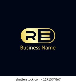 Initial Letter RE Logo Template Design