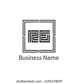 Initial Letter RE Logo Template Design