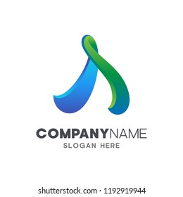 initial letter A logo template, letter A logo design, corporate identity ready for use