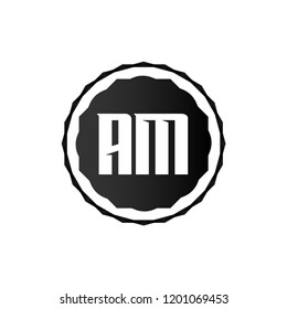 Initial Letter Logo AM Template Design