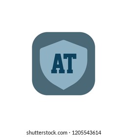 Initial Letter Logo AT Template Design