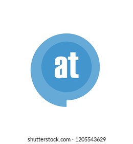 Initial Letter Logo AT Template Design