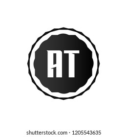 Initial Letter Logo AT Template Design