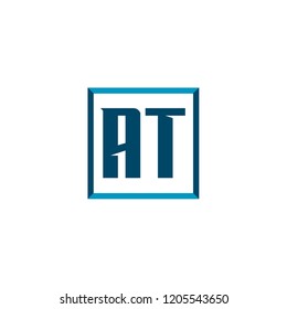 Initial Letter Logo AT Template Design