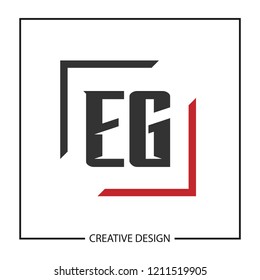 Initial Letter EG Logo Template Design