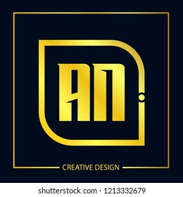 Initial Letter AN Logo Template Design