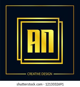 Initial Letter AN Logo Template Design