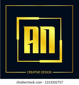 Initial Letter AN Logo Template Design