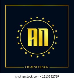 Initial Letter AN Logo Template Design