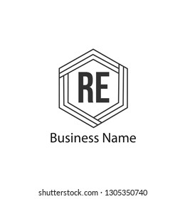 Initial Letter RE Logo Template Design