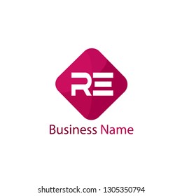 Initial Letter RE Logo Template Design